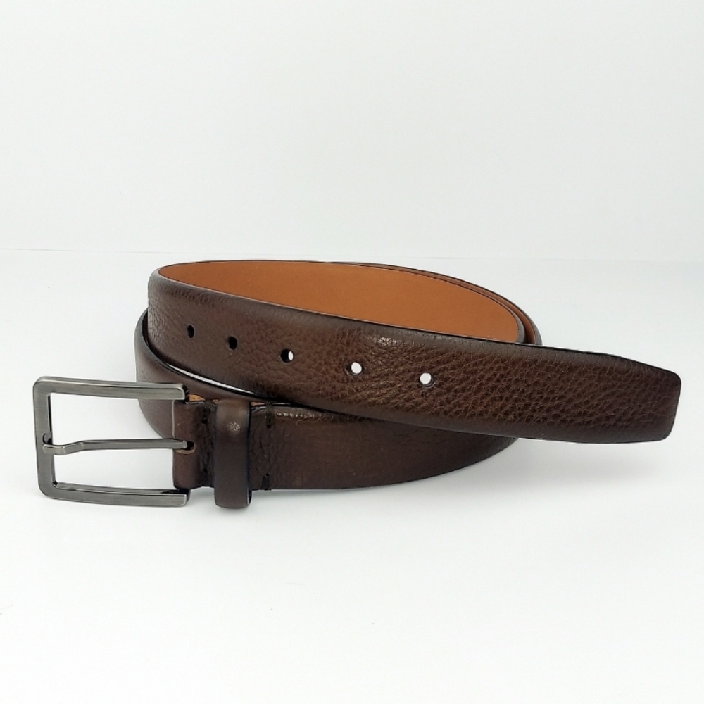 Trafalgar Men's Brown Leather Kane Belt 42